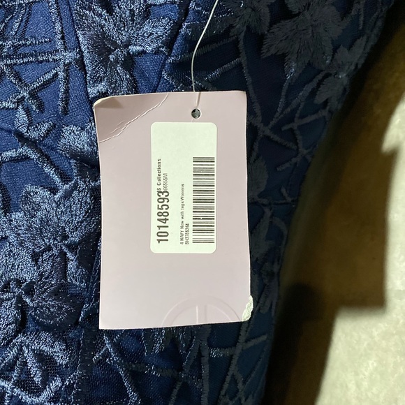 NWT JS Collections Womens Navy LaceEvening Dress Grown Size 4 (love3) - Picture 8 of 10